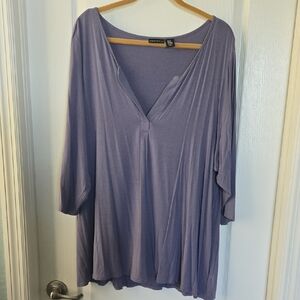 JNY Jones New York Womens Plus 3x Tunic Top - Gorgeous Muted Purple
